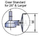 Dimensions and Weights: Gear Standard for 26" & Larger