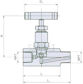 Structure of Screwed Bonnet Needle Valves, Rising Plug, General Utility Service pic 1