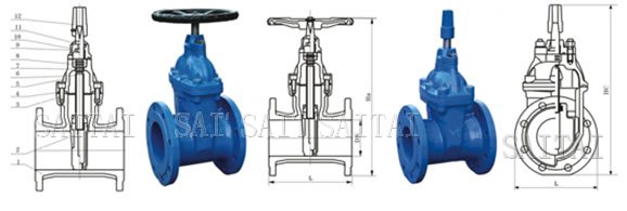 Non rising stem resilient seated gate valves