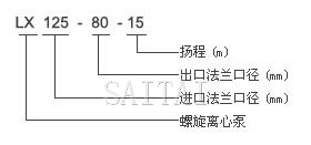 LX螺旋离心泵型号意义