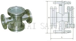 HGS07-103型钢制直通视镜  PN=0.6MPa